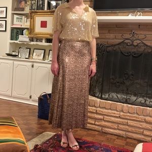 Zara snake skin metallic effect skirt